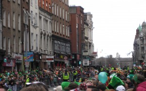 Crowd on Dame St